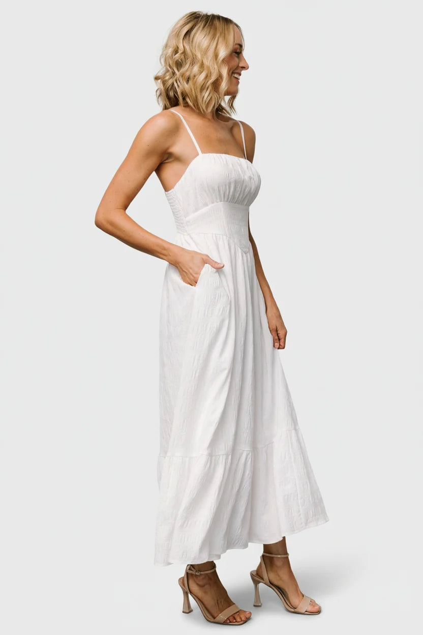 Mikayla Textured Tank Dress | Off White