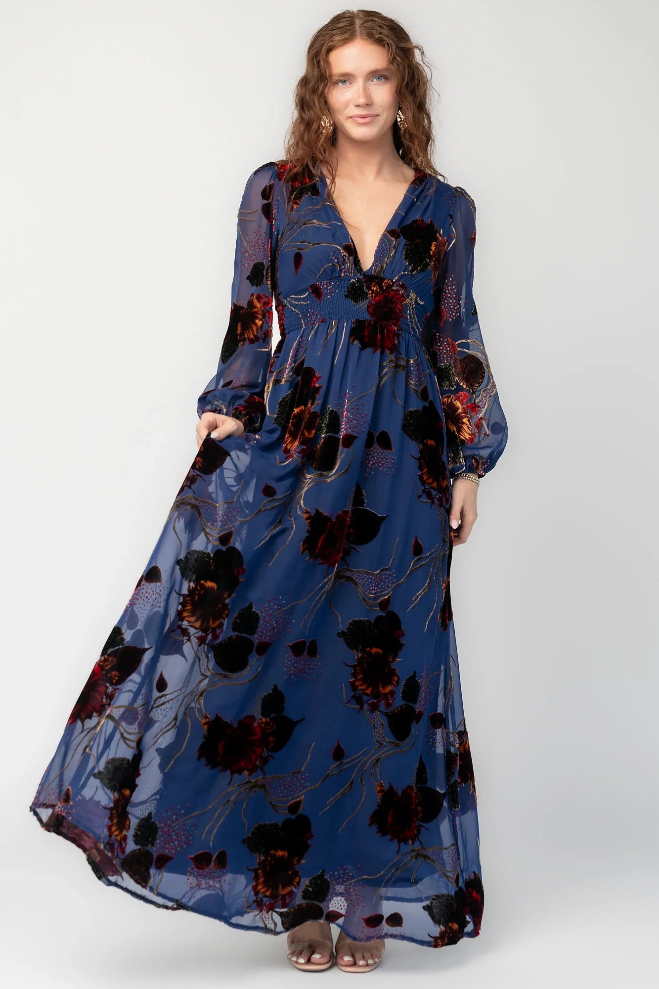 Mikla Maxi Dress | Blue Multi Secondary image