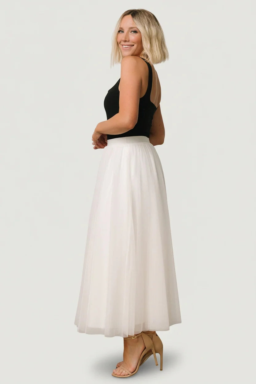 Mila Tulle Skirt | Cream