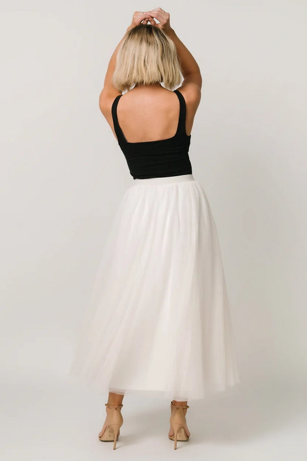 Mila Tulle Skirt | Cream