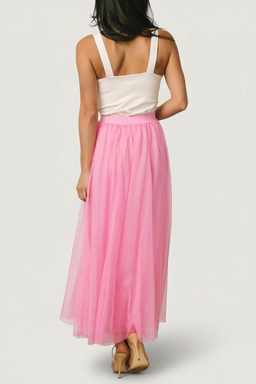 Mila Tulle Skirt | Taffy Pink