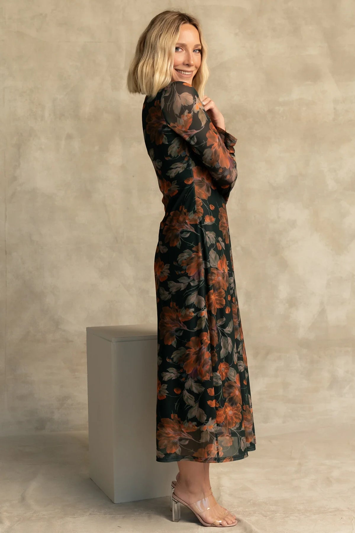 Miley Mesh Dress | Topaz Floral