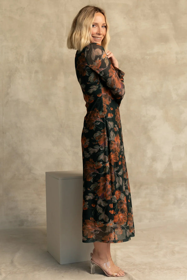 Miley Mesh Dress | Topaz Floral