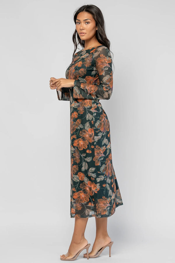 Miley Mesh Dress | Topaz Floral