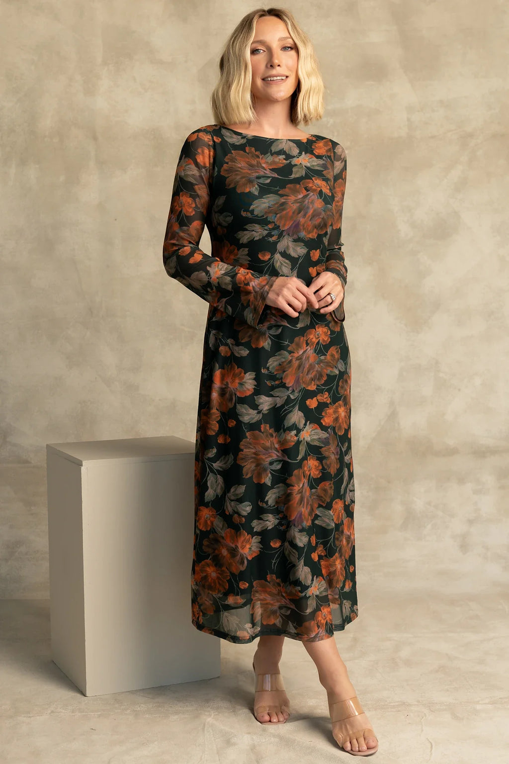 Miley Mesh Dress | Topaz Floral