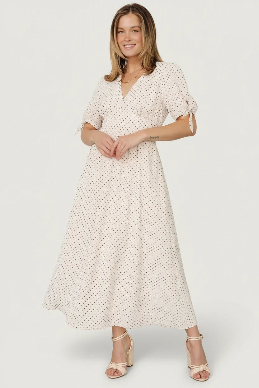 Millar Midi Dress | Natural + Black Main image