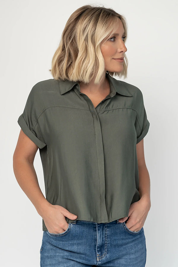 Miriam Top | Dark Sage