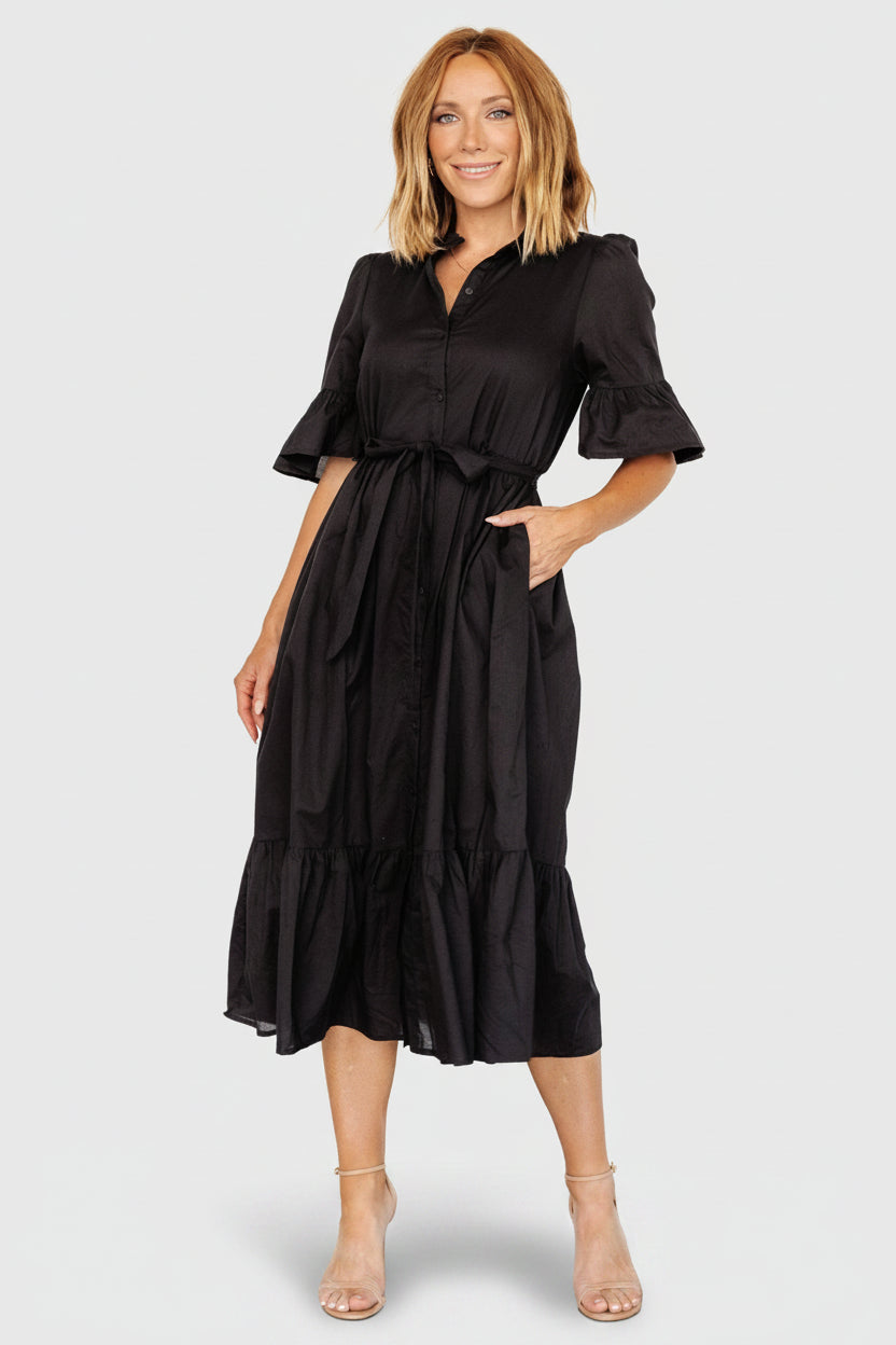 Mirielle Midi Dress | Black