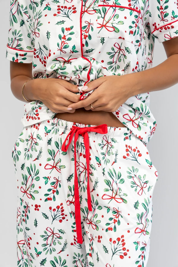 Mistletoe Cozy Pajama Set | Ivory Multi
