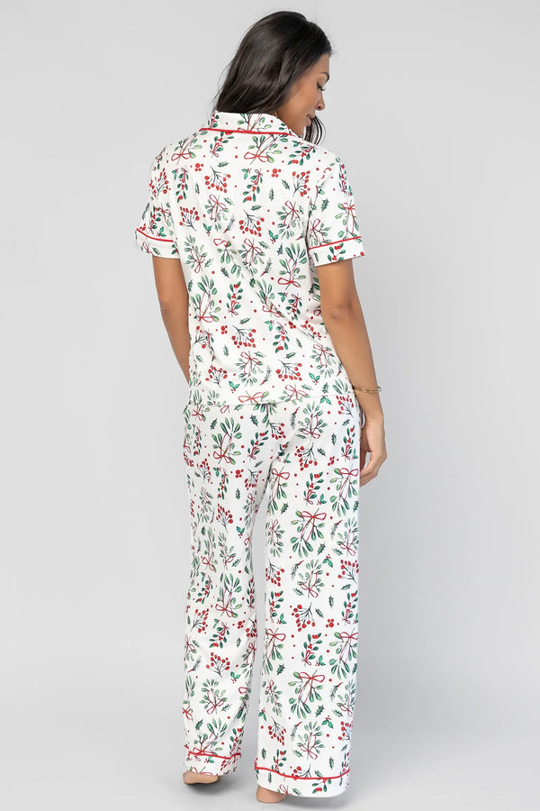 Mistletoe Cozy Pajama Set | Ivory Multi