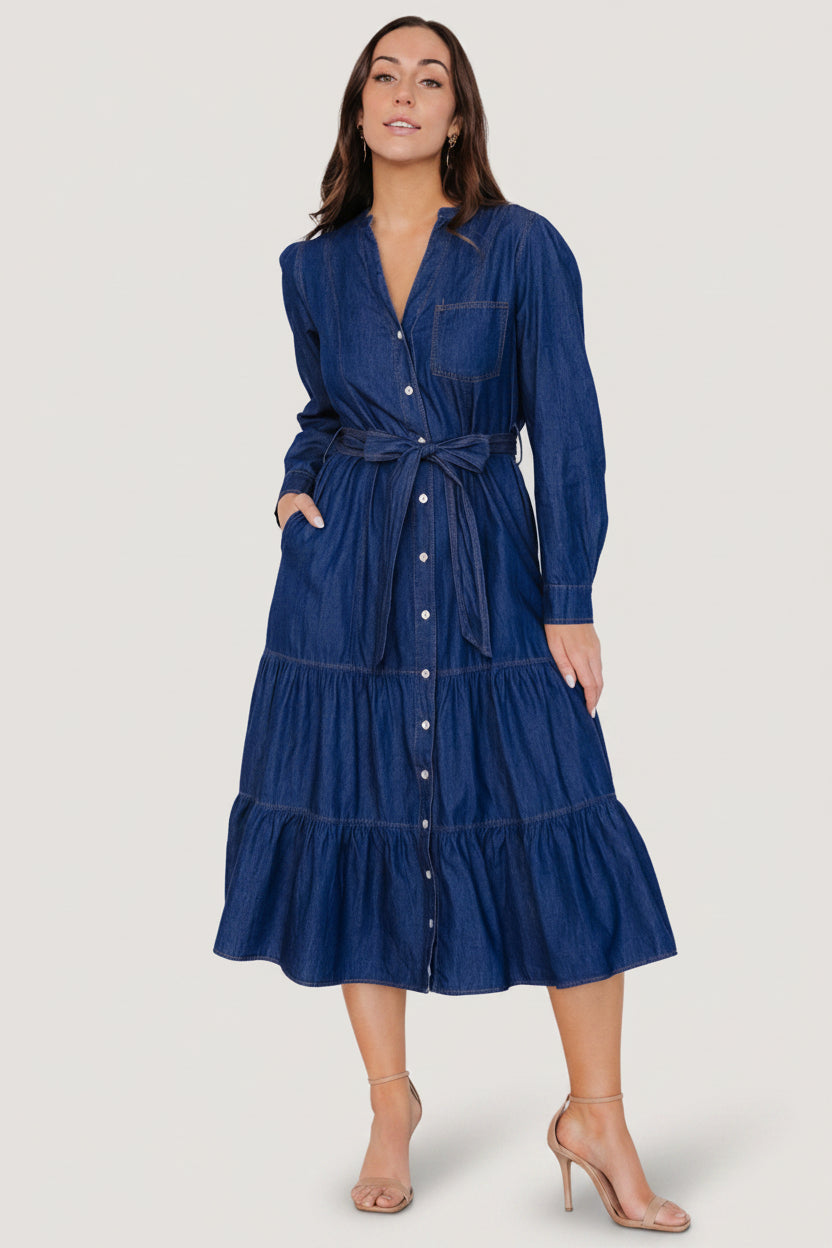 Misty Midi Dress | Denim Blue Main image