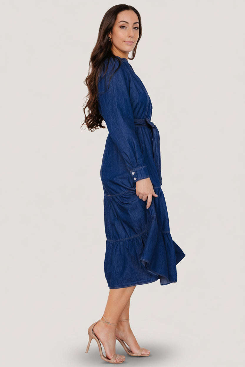 Misty Midi Dress | Denim Blue
