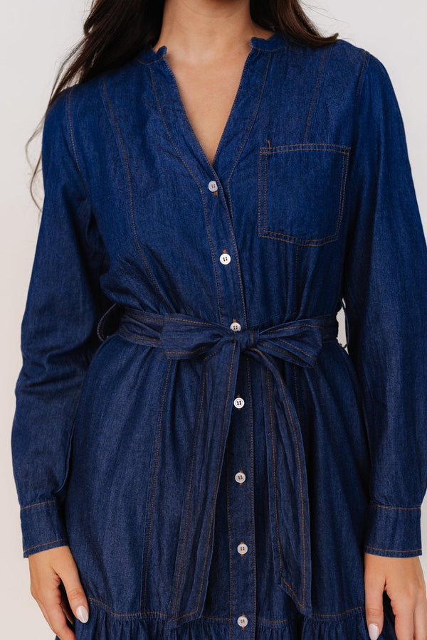 Misty Midi Dress | Denim Blue