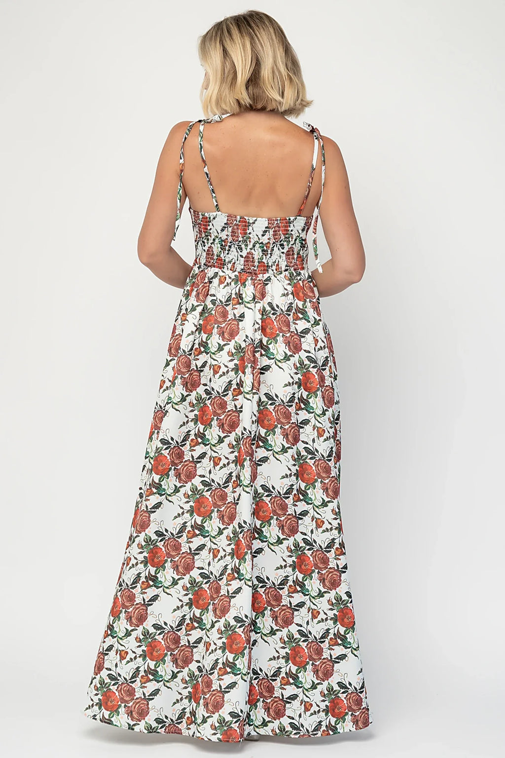 Nadine Maxi Dress | Red + Green Floral