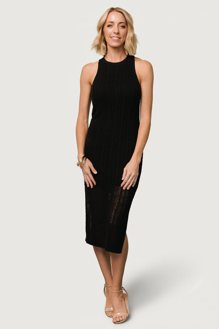 Nalani Knit Tank Dress | Black Main image