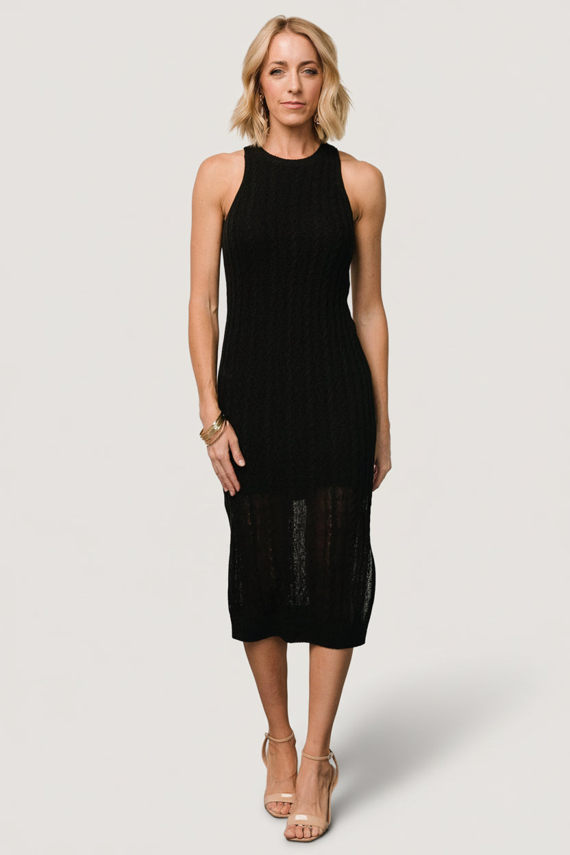 Nalani Knit Tank Dress | Black