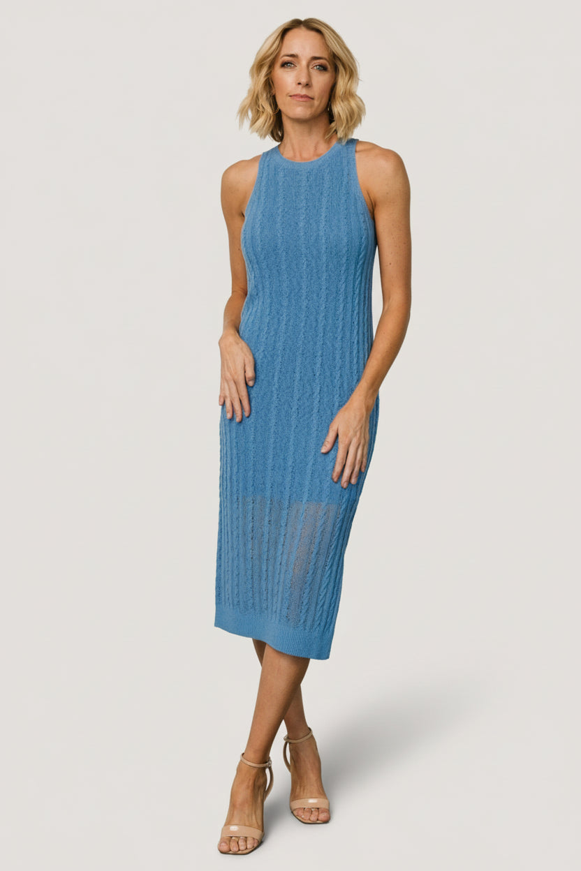 Nalani Knit Tank Dress | Blue Main image