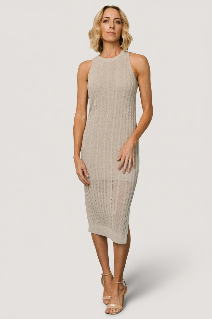 Nalani Knit Tank Dress | Stone