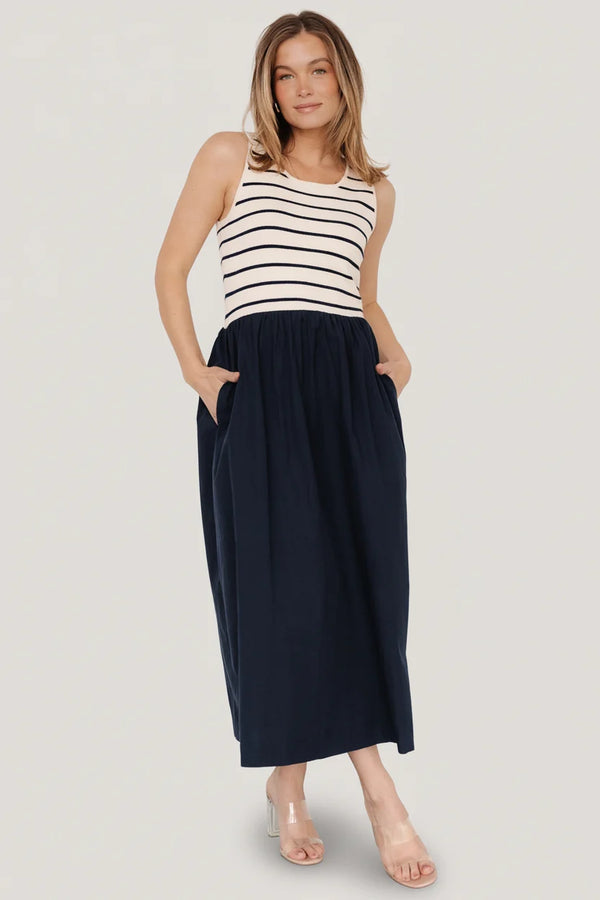 Nantucket Tank Dress | Navy Stripe