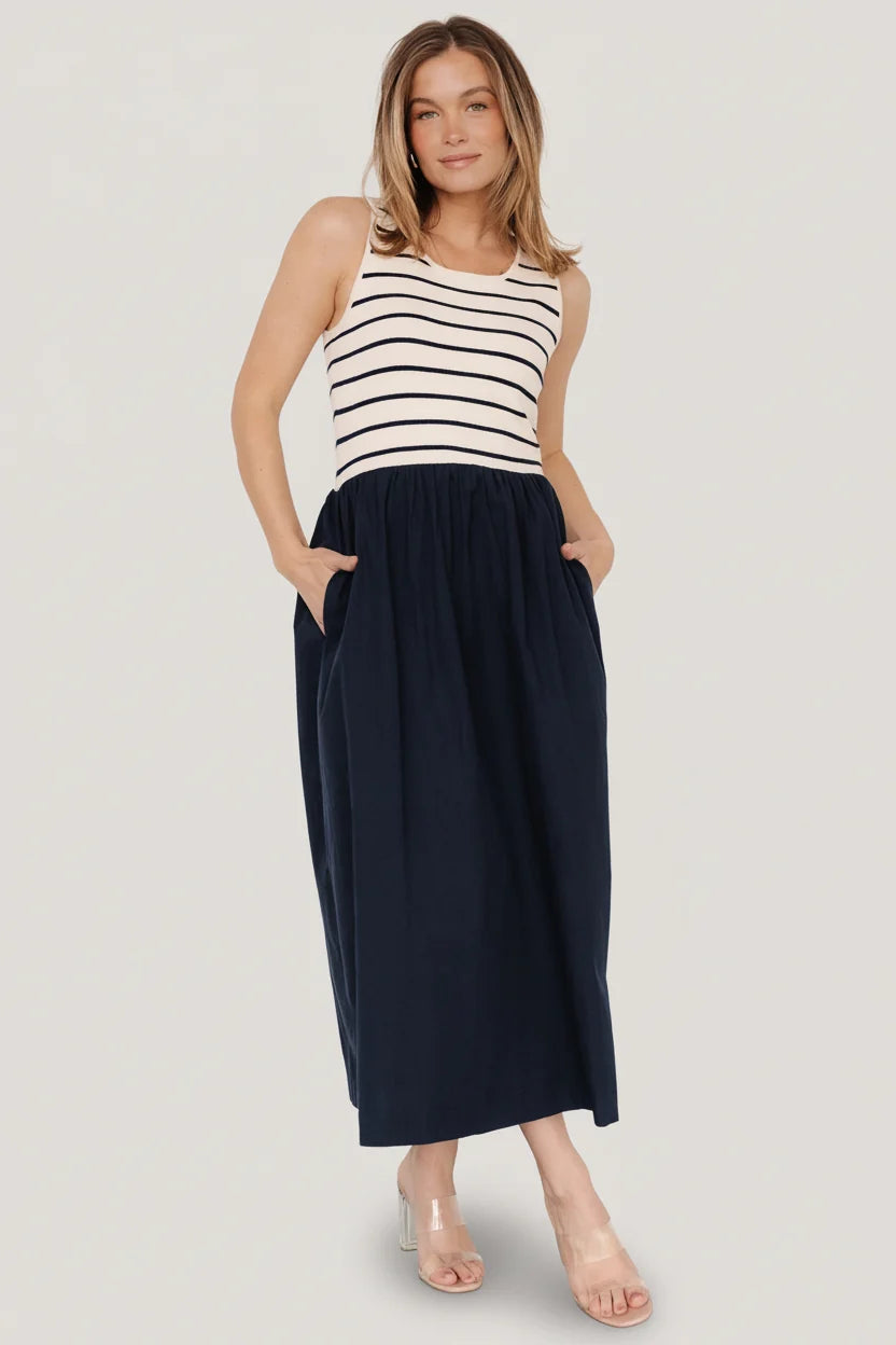 Nantucket Tank Dress | Navy Stripe Main image