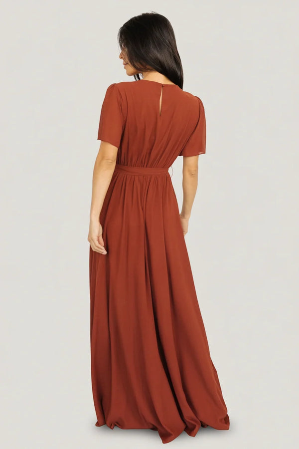 Naomi Short Sleeve Maxi Dress | Cinnamon