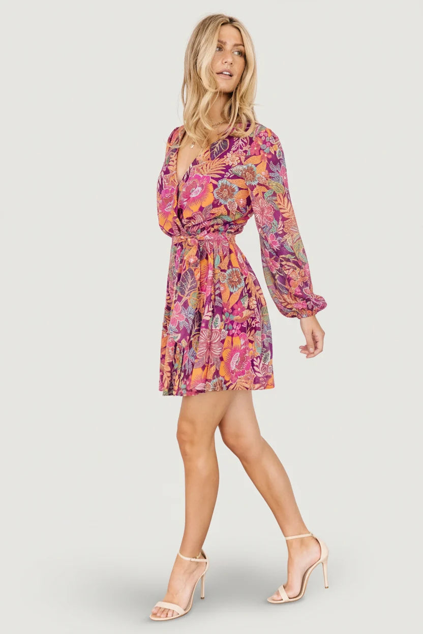 Newark Mini Dress | Purple Multi