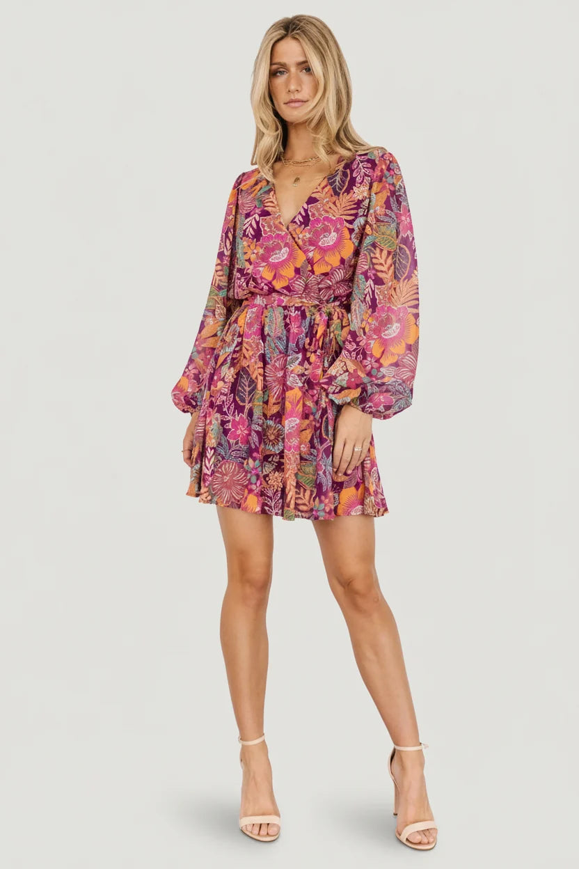 Newark Mini Dress | Purple Multi