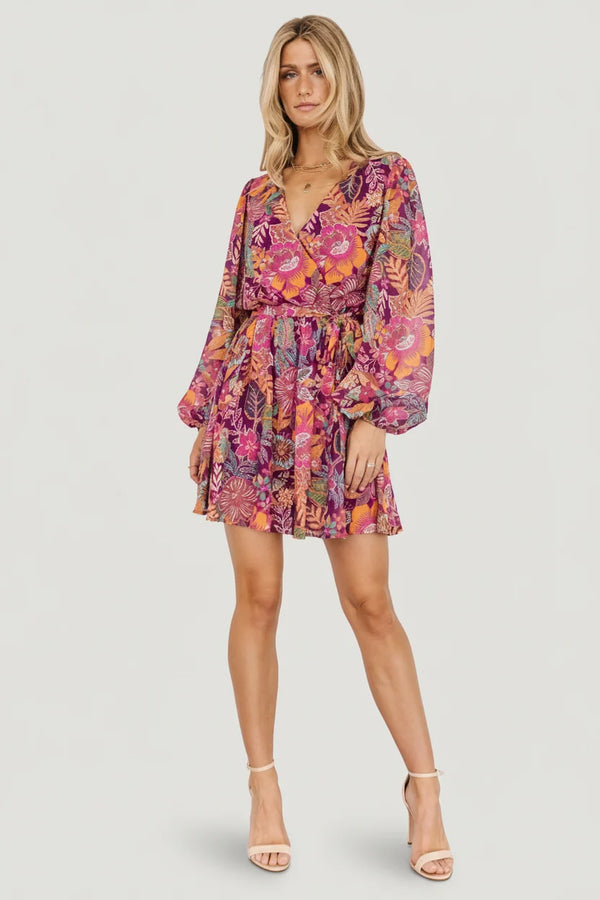 Newark Mini Dress | Purple Multi
