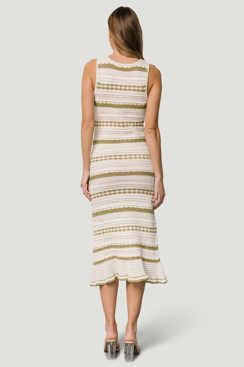 Nicolette Pointelle Dress | Cream + Sage