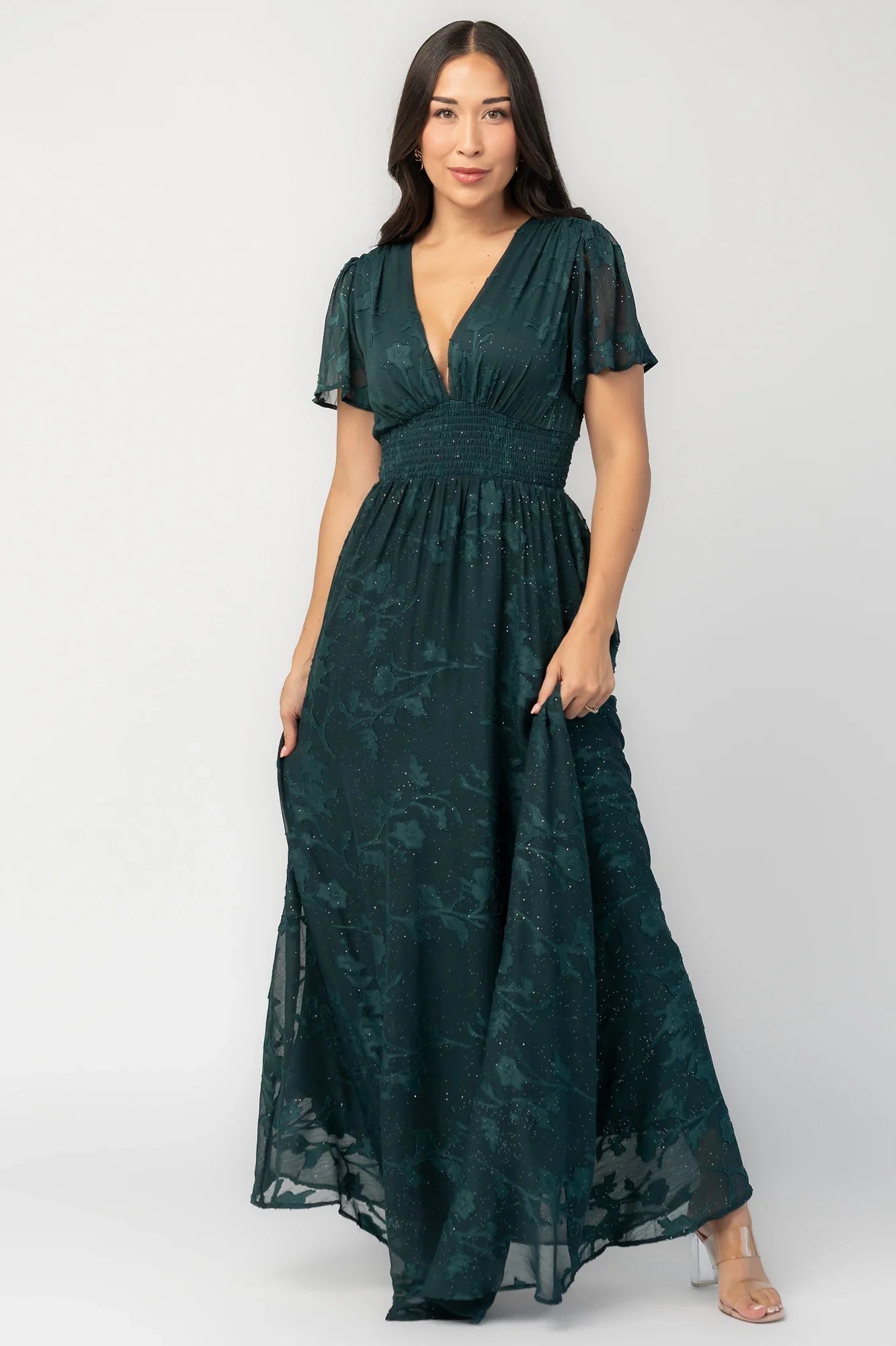 Noelle Maxi Dress | Dark Green Secondary image