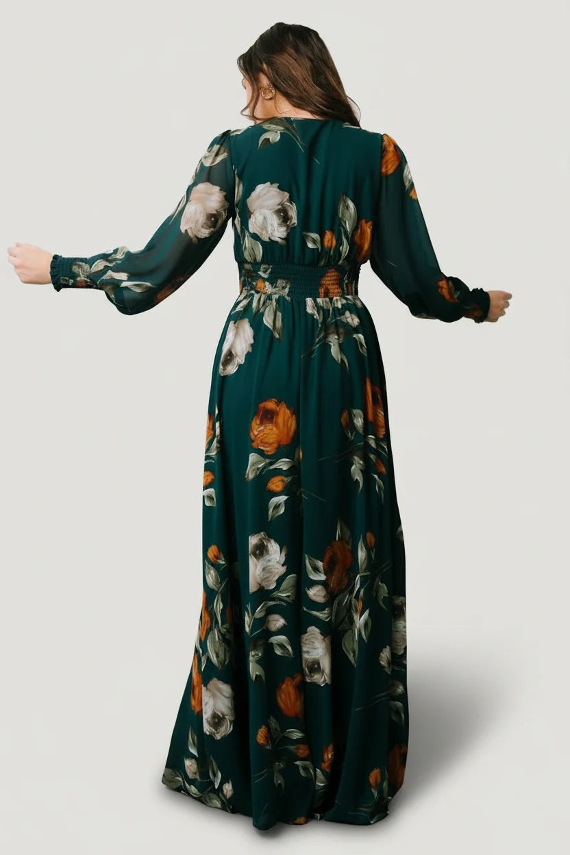 Olivia Maxi Dress | Deep Topaz Floral