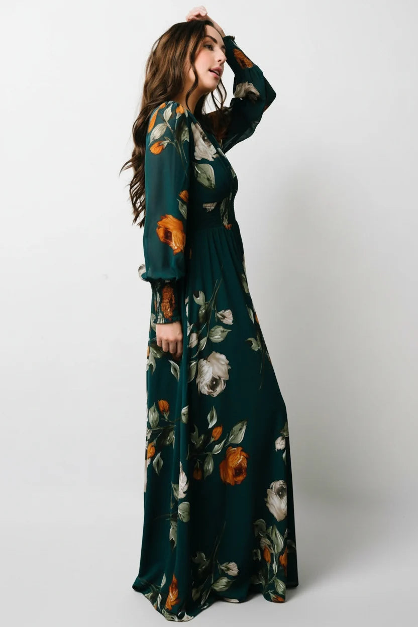 Olivia Maxi Dress | Deep Topaz Floral