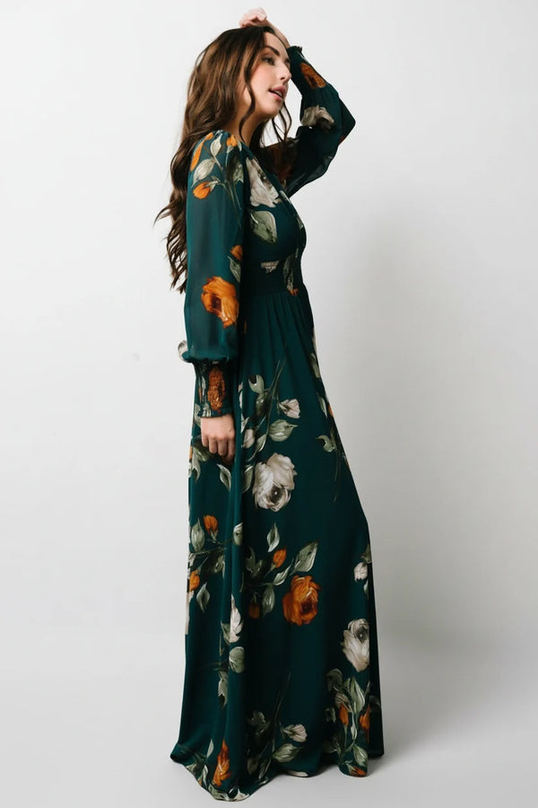 Olivia Maxi Dress | Deep Topaz Floral