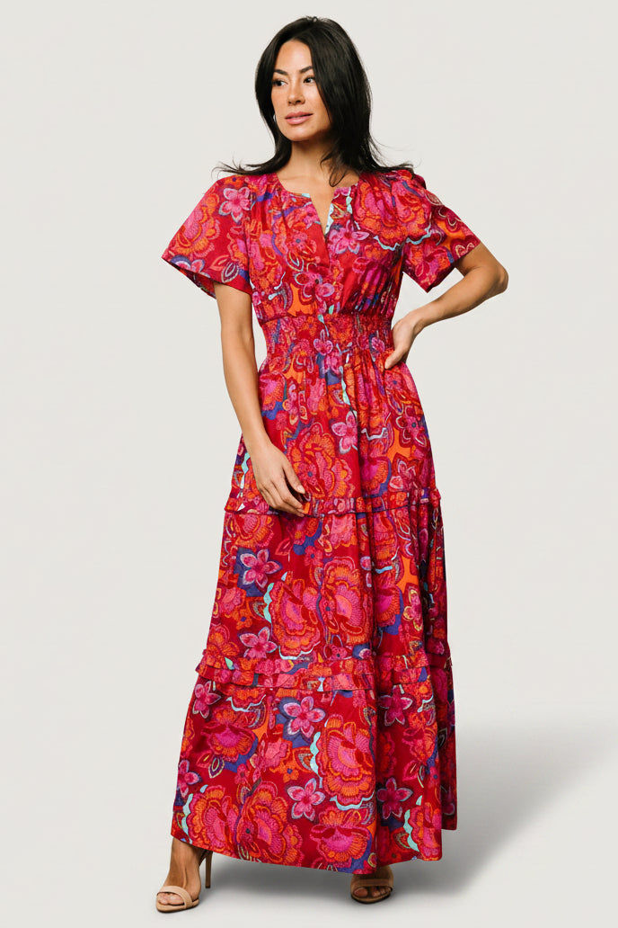 Palmer Tiered Maxi Dress | Multi Floral Main image