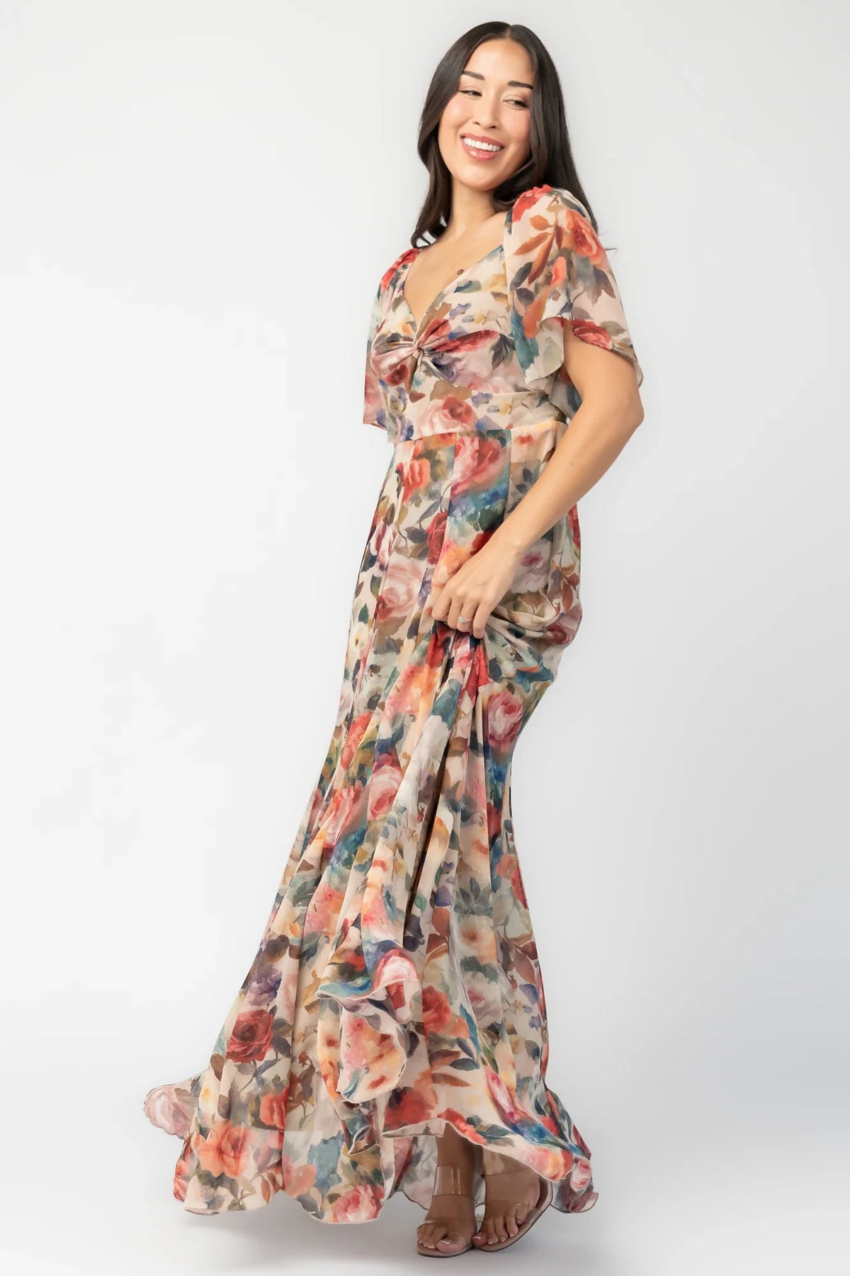 Positano Maxi Dress | Rose Multi Floral