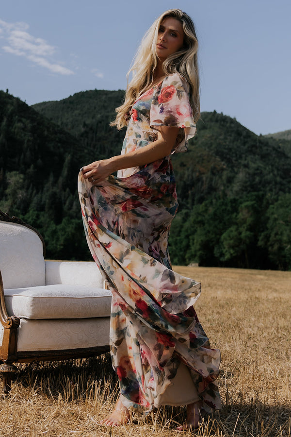 Positano Maxi Dress | Rose Multi Floral