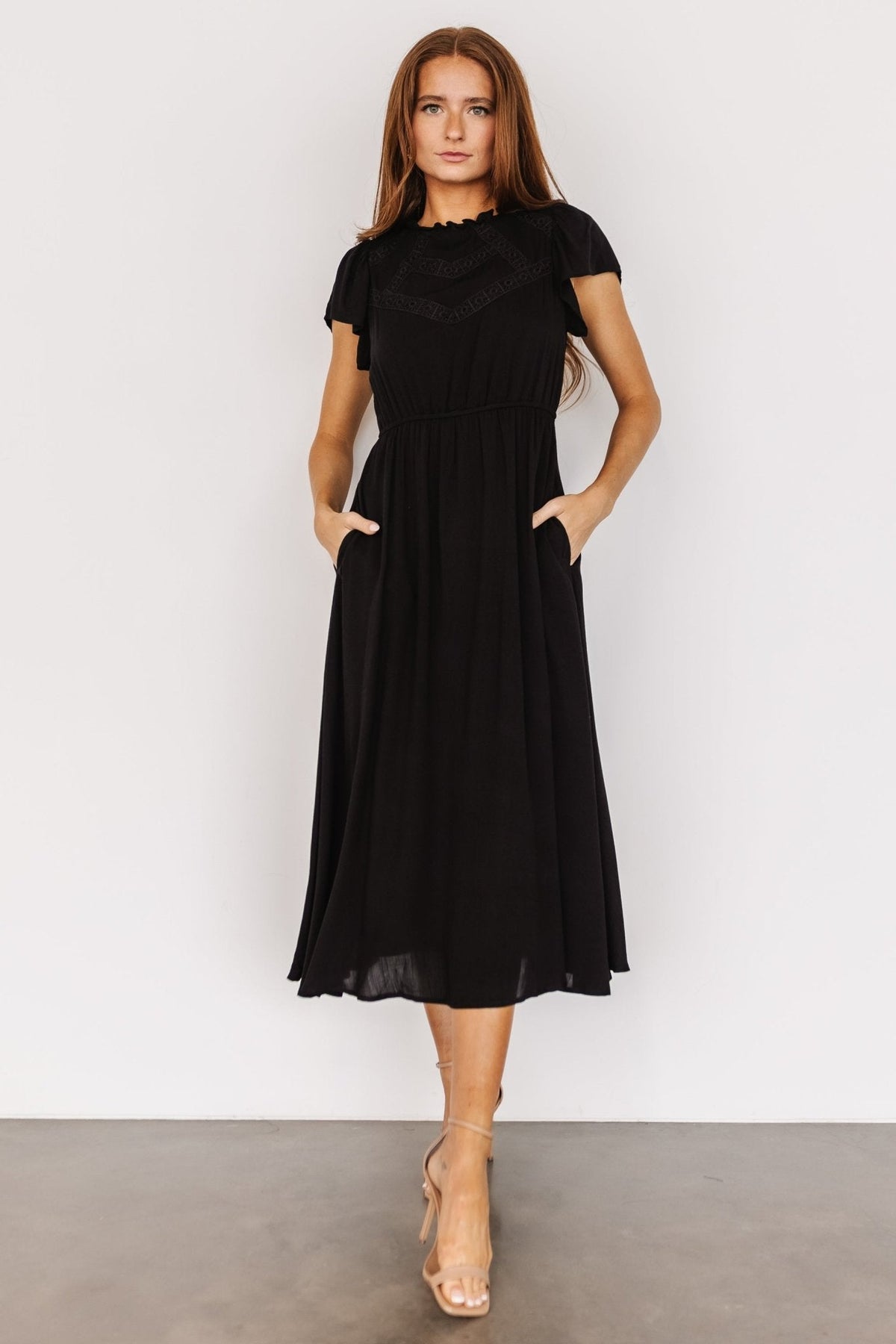 Prestyn Midi Dress | Black Main image