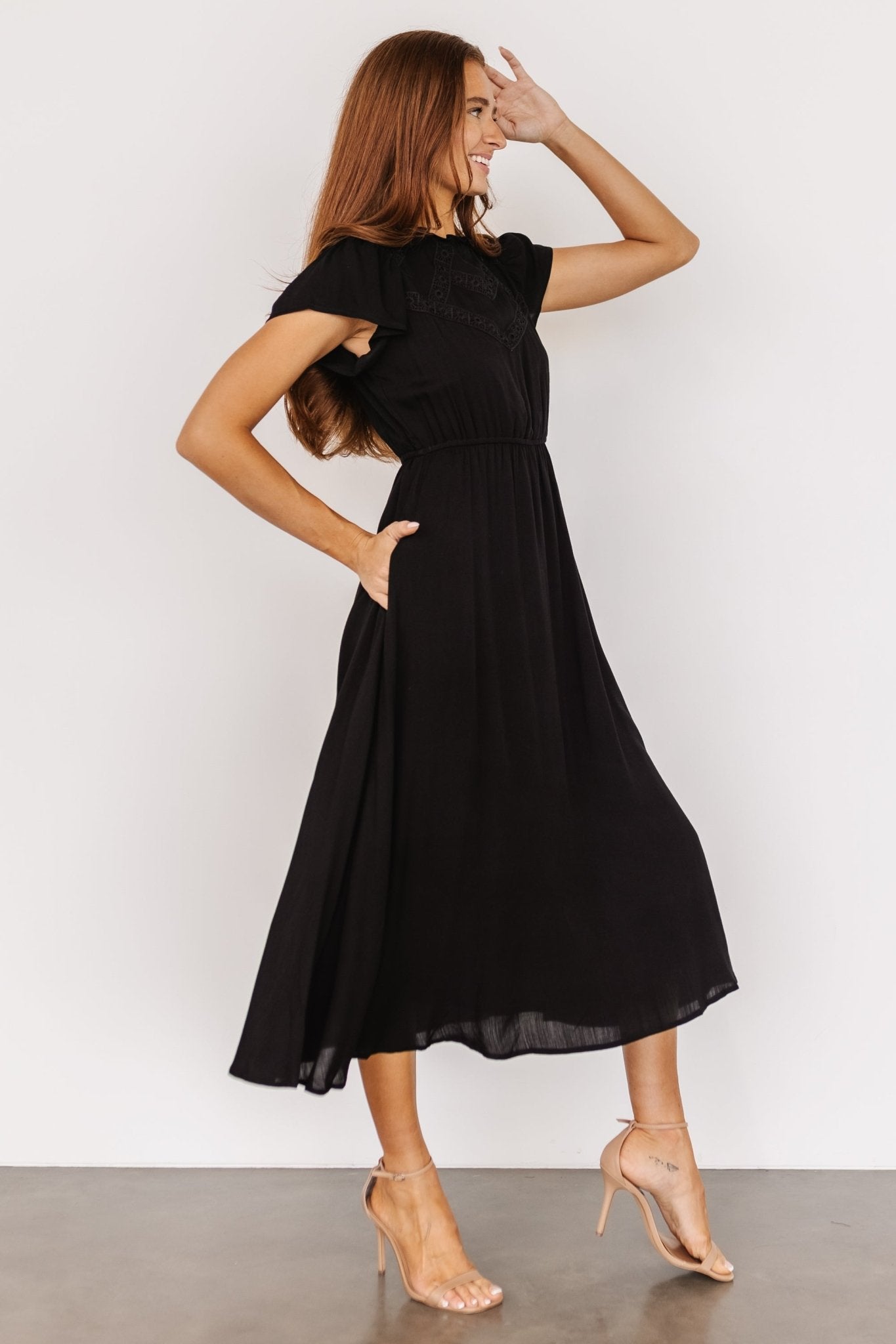 Prestyn Midi Dress | Black Secondary image