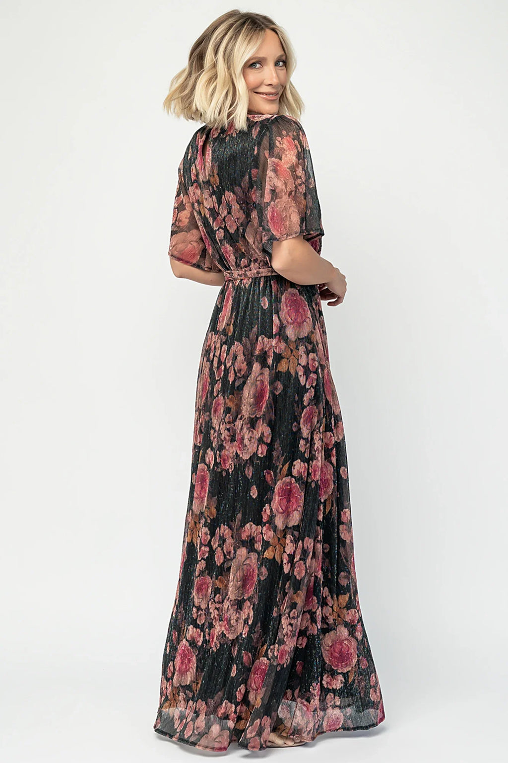 Rachel Maxi Dress | Black + Pink