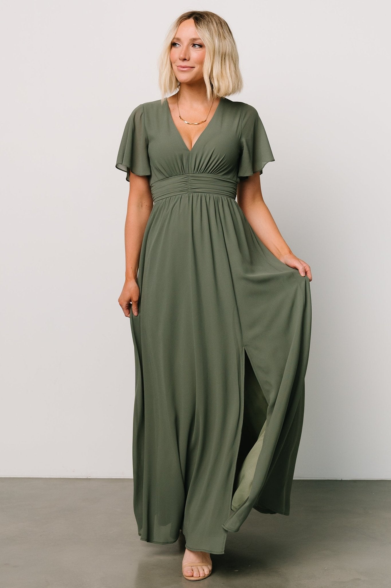 Ramona Maxi Dress | Dark Sage Secondary image