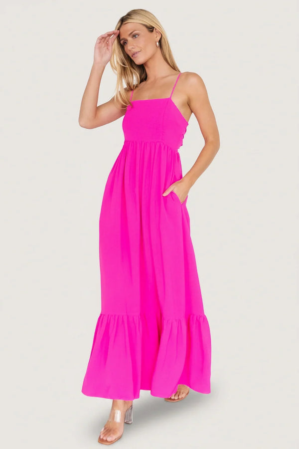Regan Tank Maxi Dress | Fuchsia