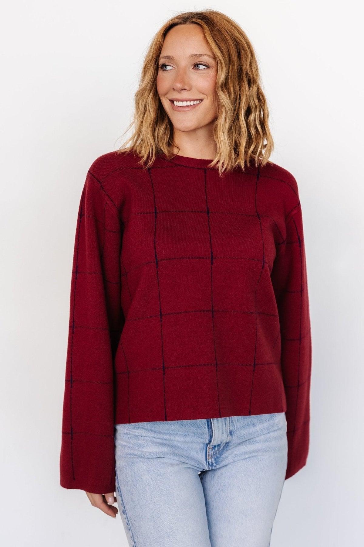 Remington Sweater | Red + Navy Main image