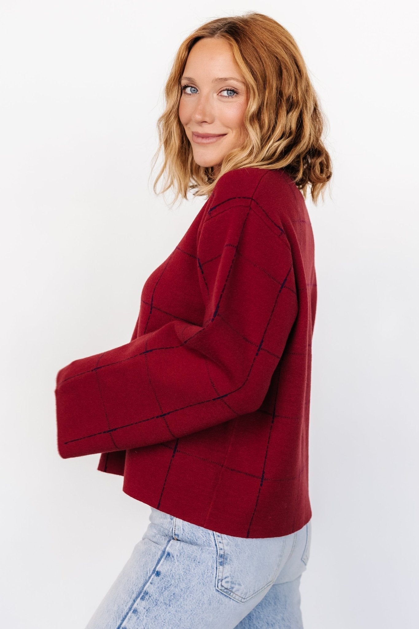 Remington Sweater | Red + Navy Secondary image