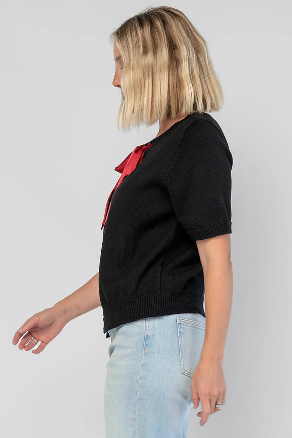 Shaye Sweater Top | Black