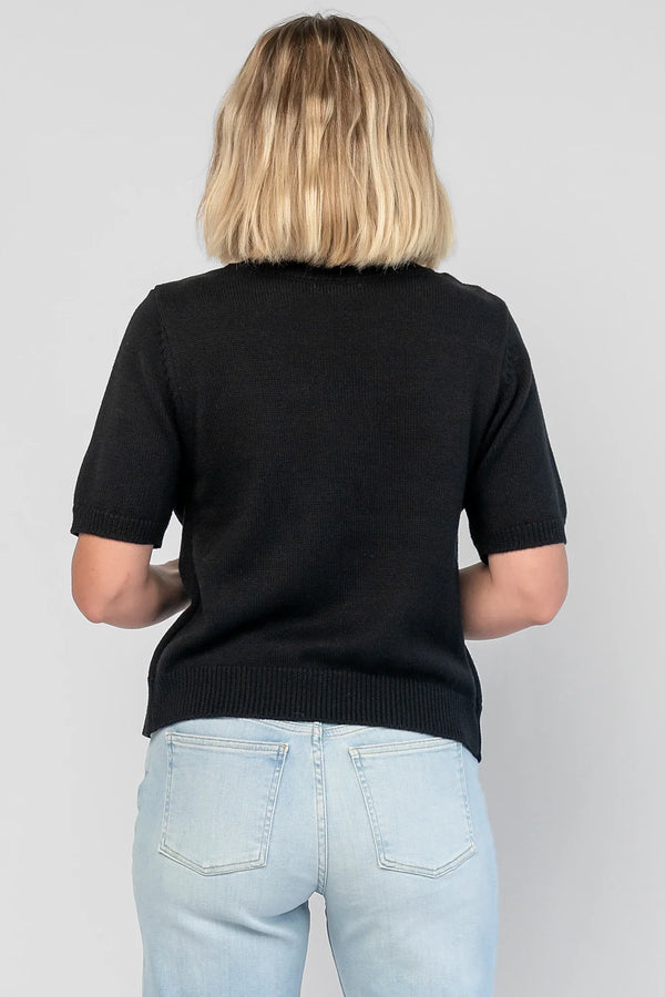 Shaye Sweater Top | Black