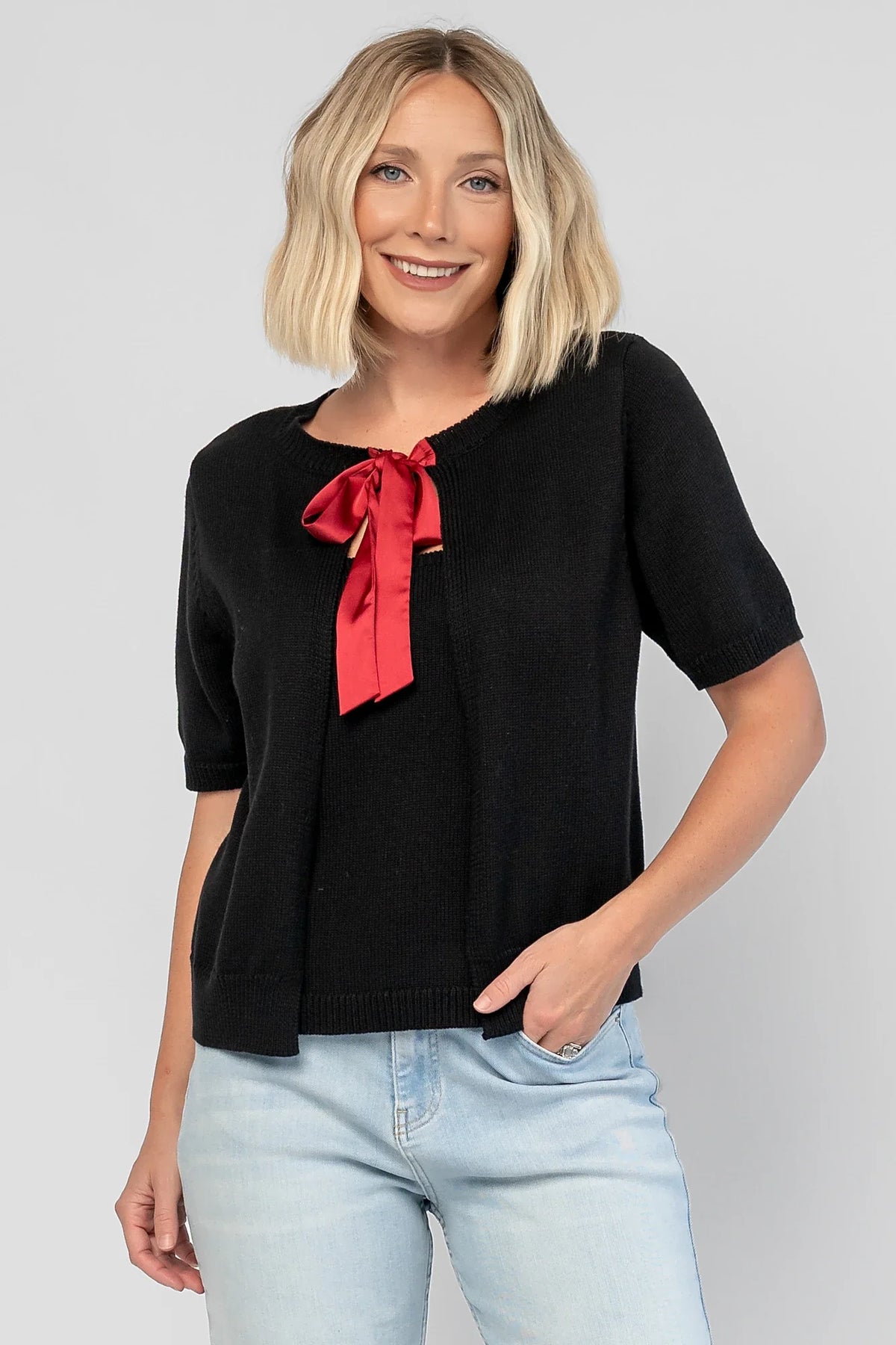Shaye Sweater Top | Black Main image