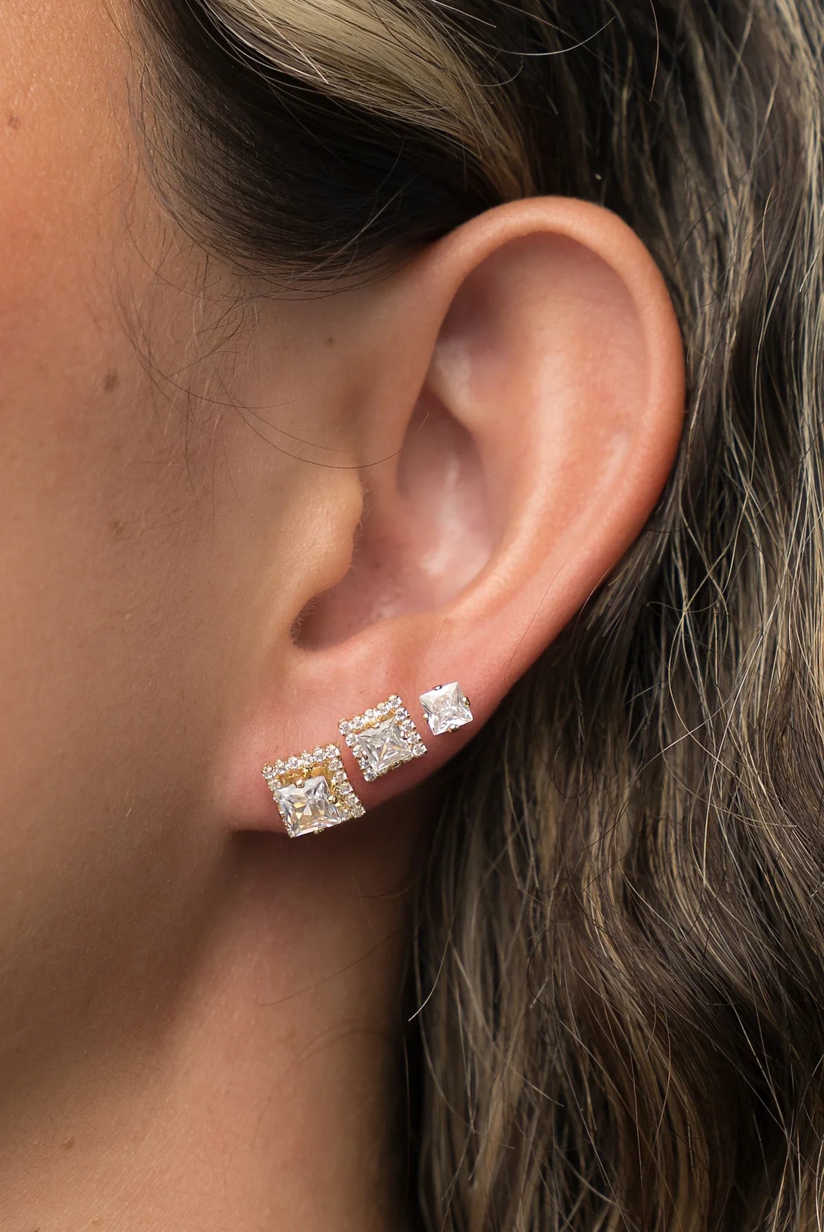 Shaylee Stud Earring Set | Gold Main image