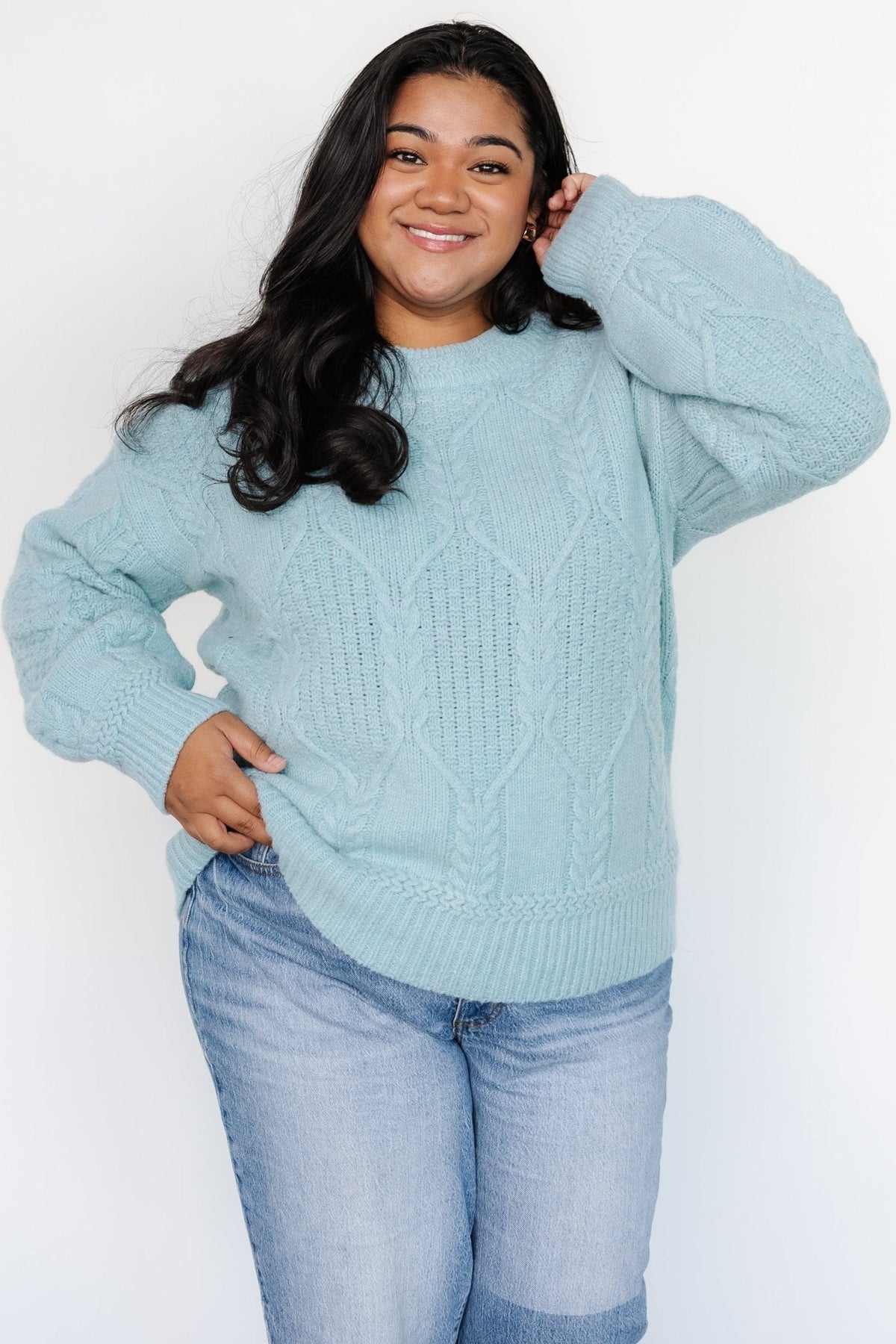 Sheffield Knit Sweater | Light Blue