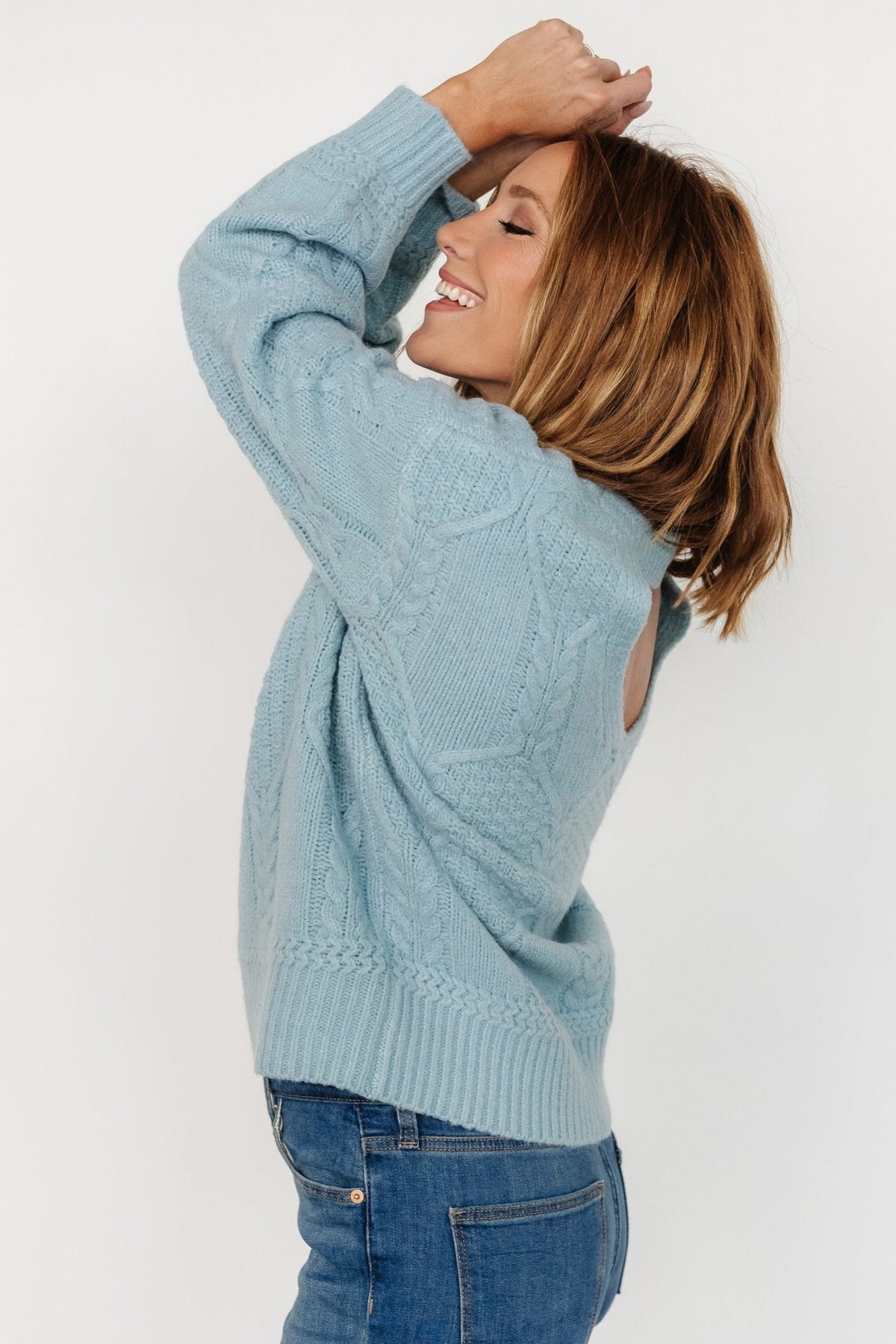 Sheffield Knit Sweater | Light Blue