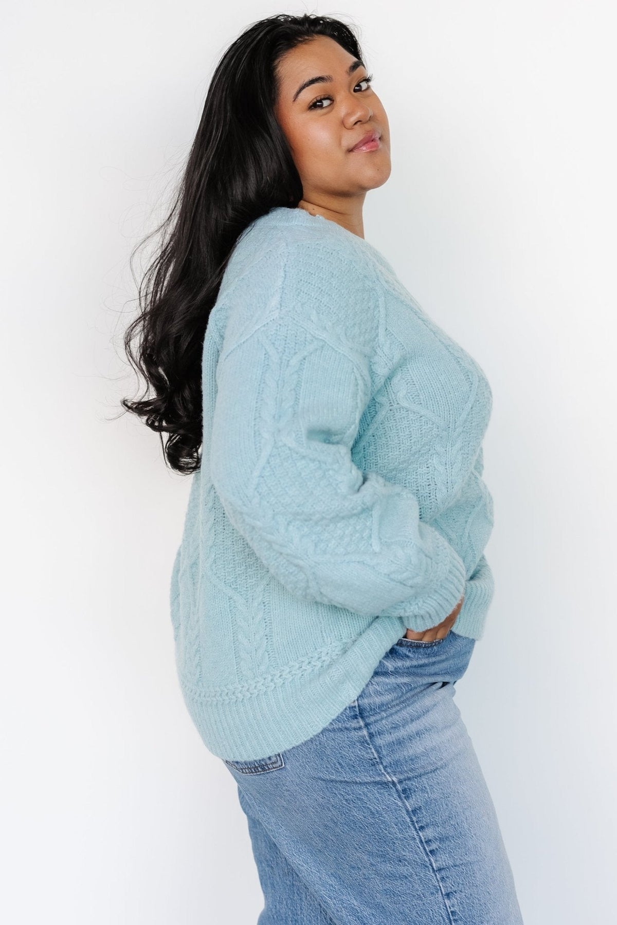 Sheffield Knit Sweater | Light Blue